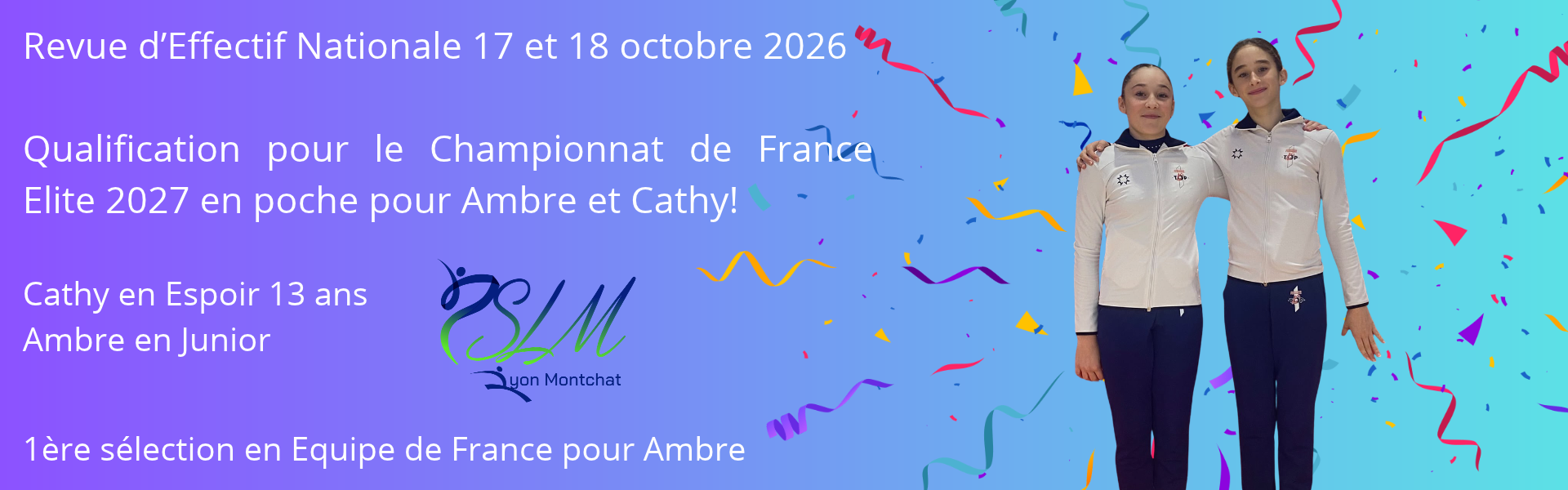 Qualification CDF Elite 2027 Ambre et Cathy